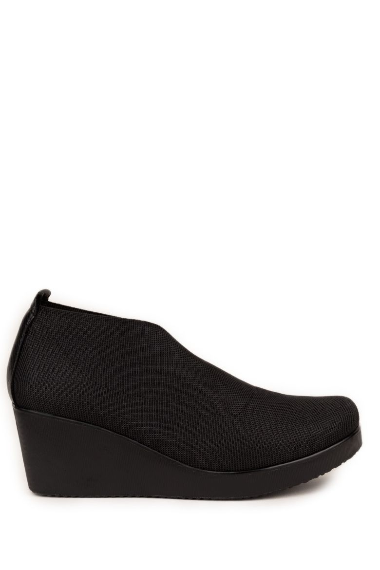 Elile Shoes Büyük Numara Bayan Bot 42-43-44 Numara Bayan Bot siyah resmi